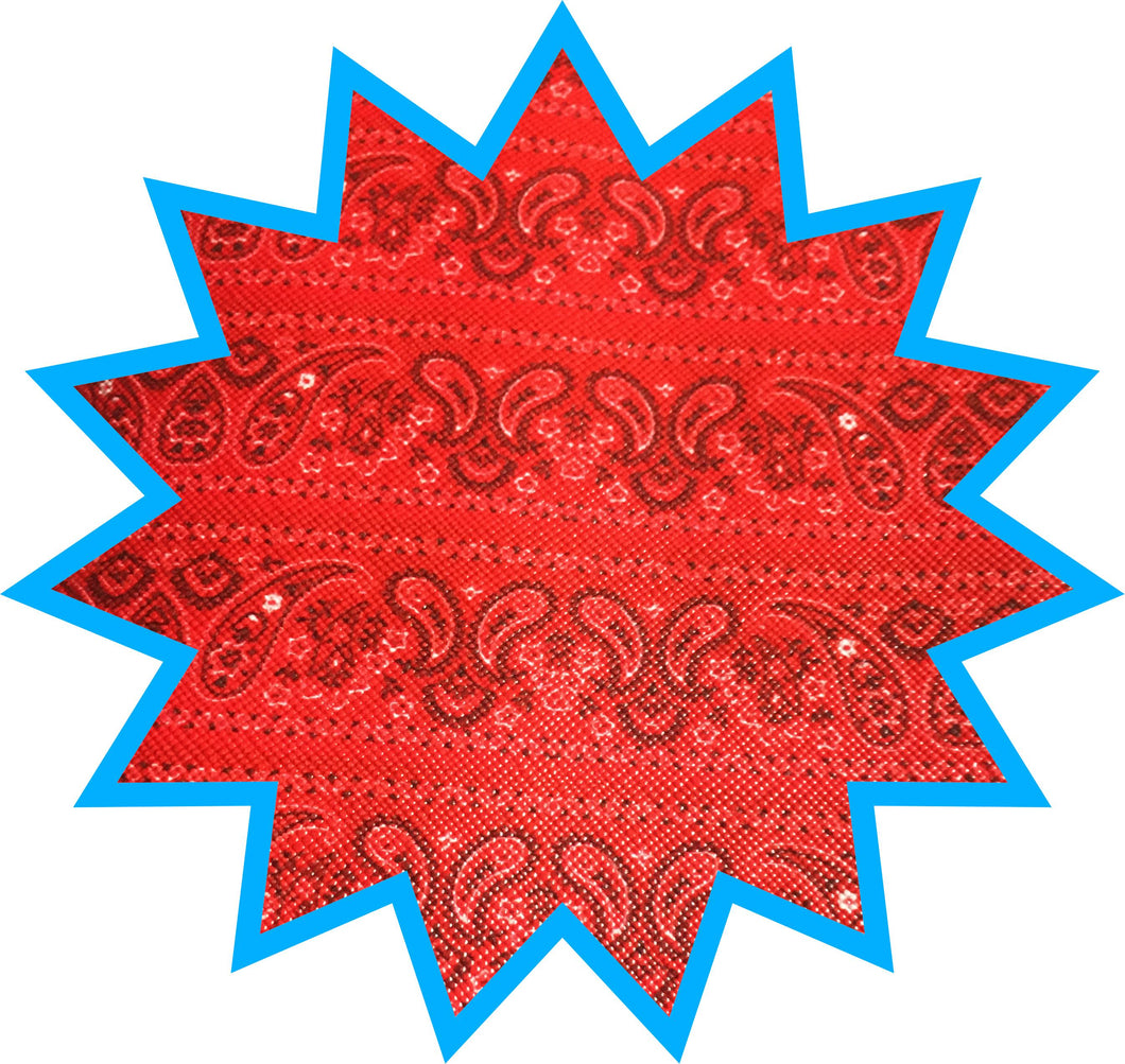 Red Bandana Faux Leather