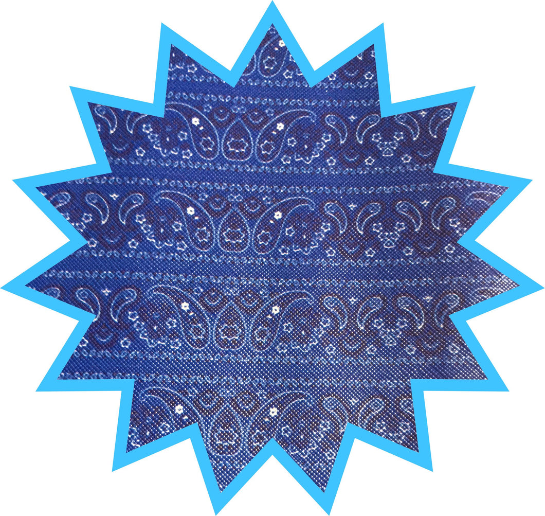 Blue Bandana Faux Leather