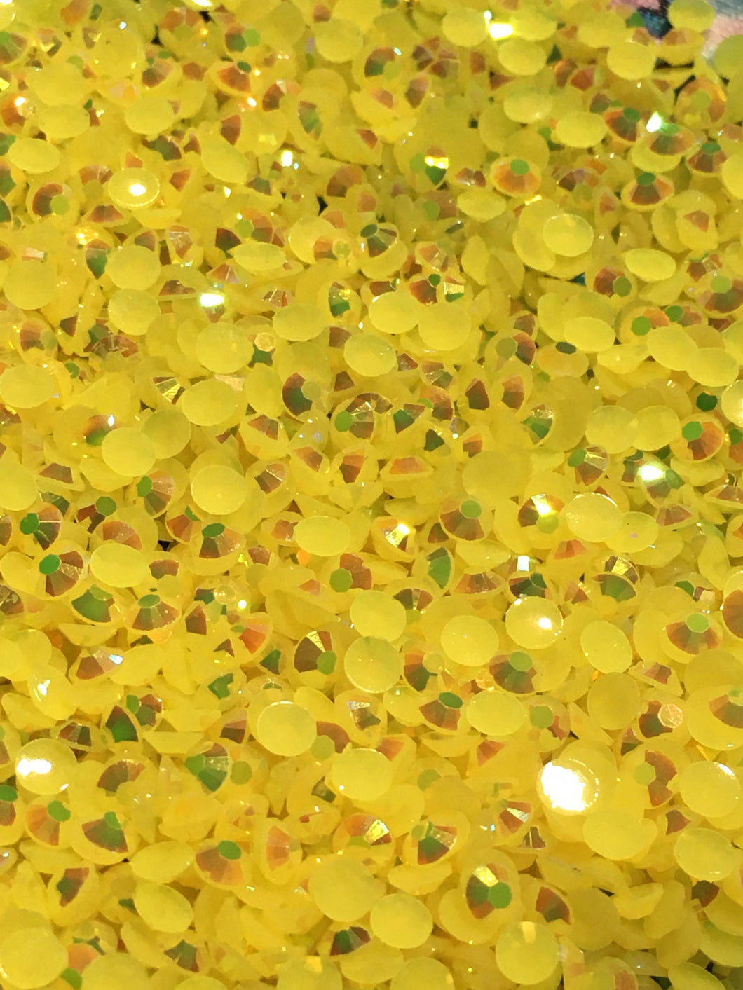 Neon Yellow AB Rhinestones