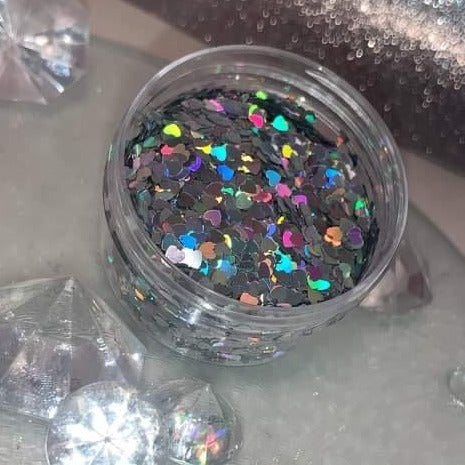 Holographic Hearts Glitter