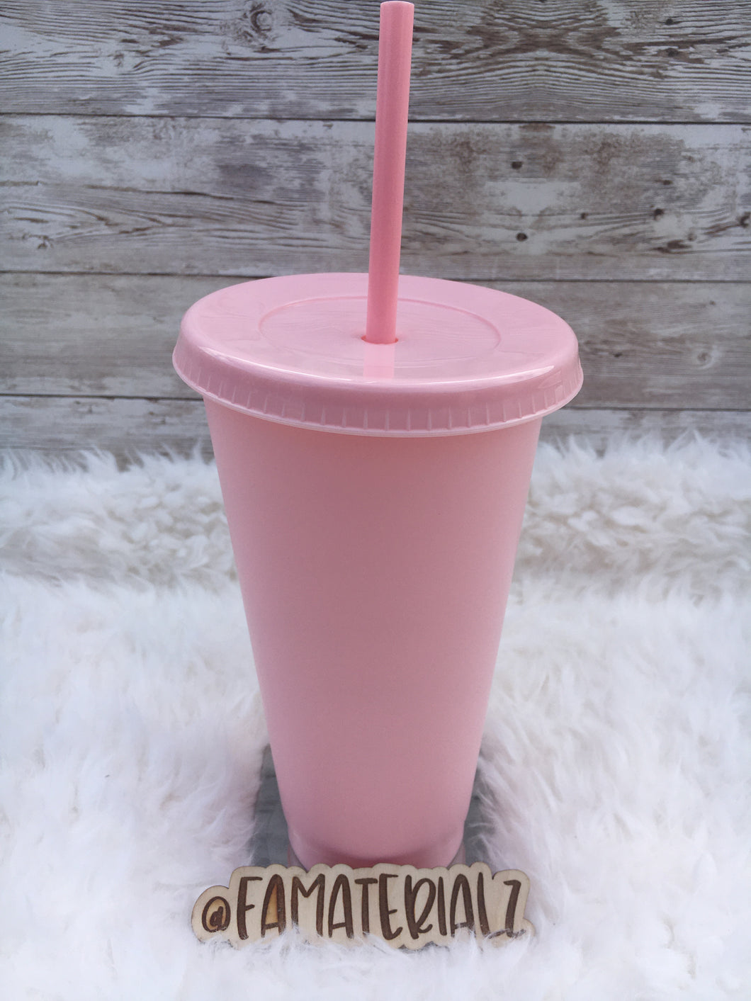 24 oz Matte Pink plastic cups (Set of 5)