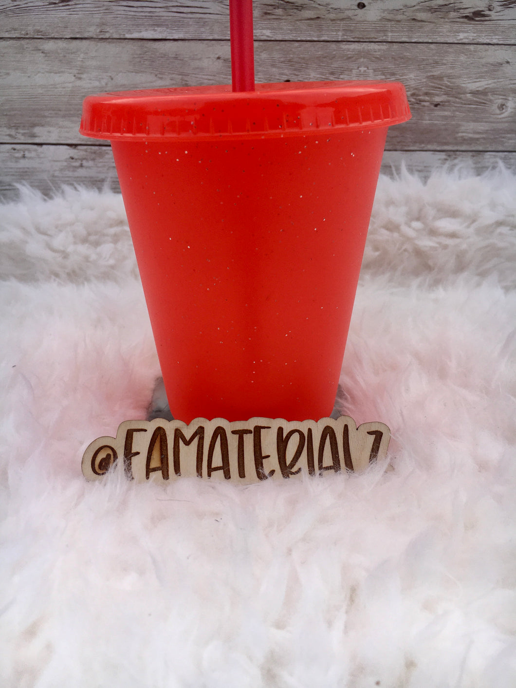 16oz glitter plastic cups (Set of 5)